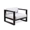 Armen Living Paradise Outdoor Dark Eucalyptus Wood Lounge Chair with Gray Cushions LCPRCHLADK - alternate 1